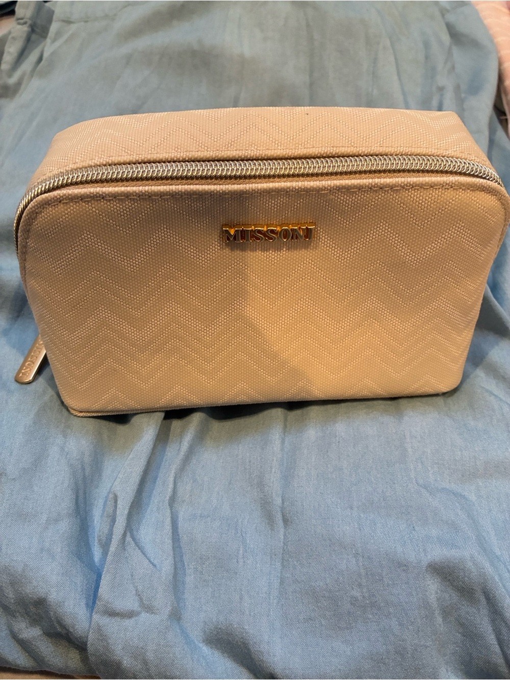 MISSONI for Delta Chevron Pattern Travel Toiletries/ Makeup Bag